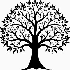 Obraz premium tupelo-tree-silhouette