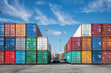 Fototapeta premium container cargo freight ship