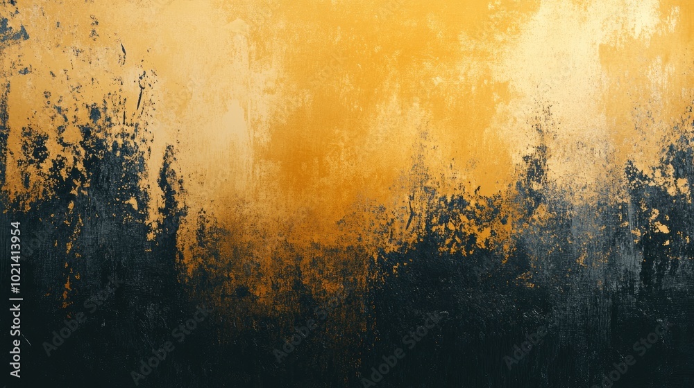 Poster abstract artwork featuring a grunge texture with a golden background suitable for wall art or as a t