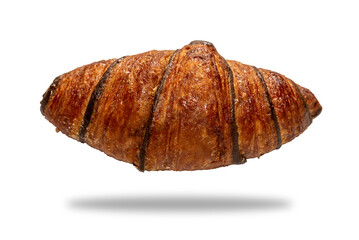 Chocolate croissant isolated