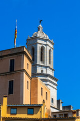 Clocher de style baroque de la Catedral de Santa Maria de Gérone
