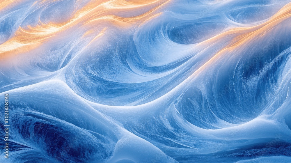 Poster Abstract Snow Patterns Created by Wind