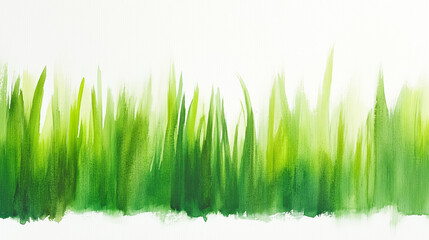 Obraz premium Abstract Watercolor Painting of Green Grass Blades.