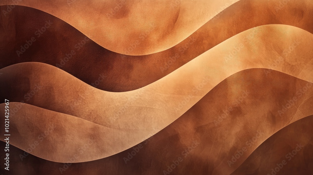 Poster abstract brown wave pattern artwork background