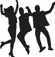 people are celebrating silhouette illustration