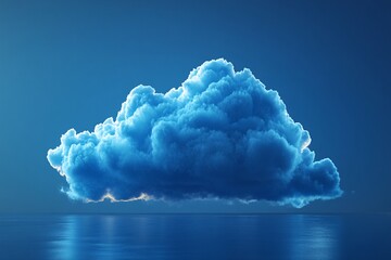 Blue Cloud Over Calm Water Under Soft Light