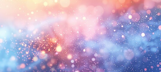 Obraz premium Soft Pastel Abstract Background with Bokeh Effects in Pink, Blue, and Gold for Beauty and Wellness Design