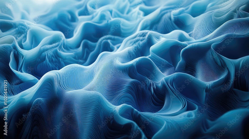 Aufkleber Abstract fantasy background featuring a textured blue gradient 3D background design elements enhance visual depth and interest