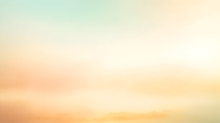 Fototapeta premium A foggy landscape featuring a distant mountain, shrouded in mist, creating a serene and mysterious atmosphere background
