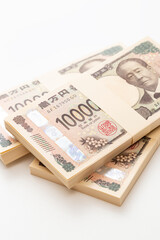 白背景に一万円の札束