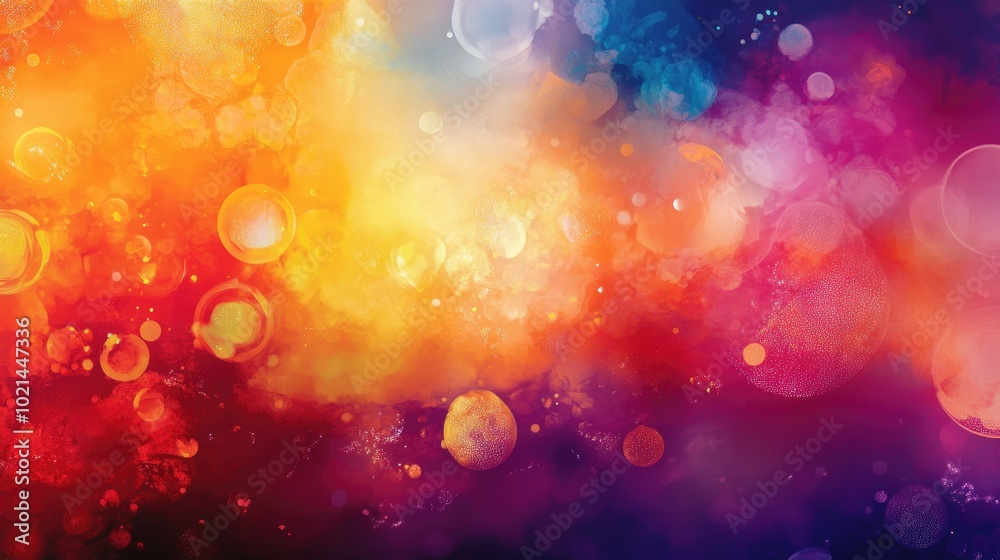 Poster a vibrant and imaginative abstract background full of color