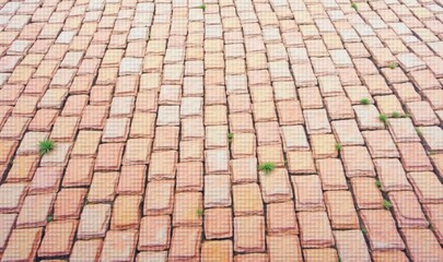 This image showcases a textured cobblestone surface, ideal for landscaping projects, urban planning, and architectural visualizations.