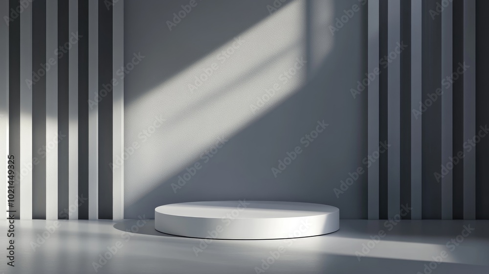 Poster 3D background featuring a minimal podium scene for product display