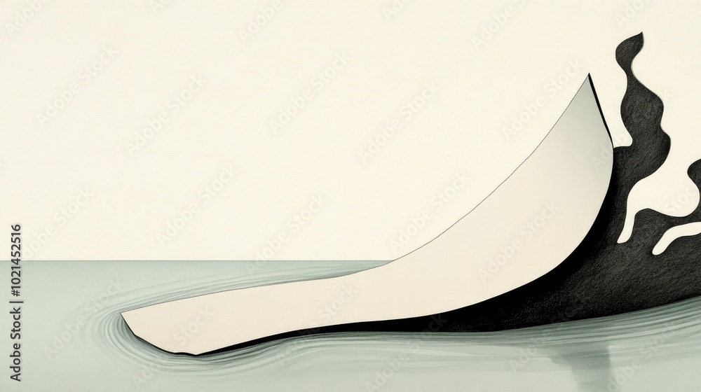 Poster burnt paper isolated on a light background with copy space