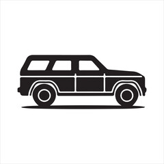 Car  icon silhouette Vector illustration art