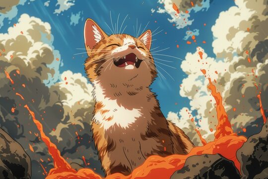 Cat in the Lava