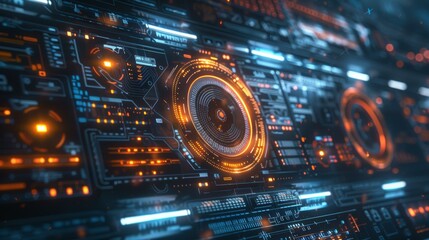 Obraz premium Futuristic Technology Interface