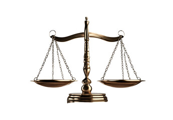scales of justice isolated on white background