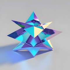 Holo abstract 3D shapes and 3D holographic elements or 3d holographic liquid shape amp gradient shap