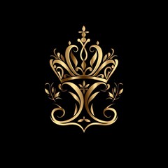Gold Crest. Royal Palace Gold Crest Crown Logo Collection for Luxury Boutique Hospitality and Fashion Brand Identity