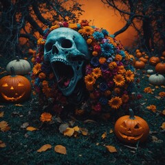 A haunted library filled with dusty, ancient tomes