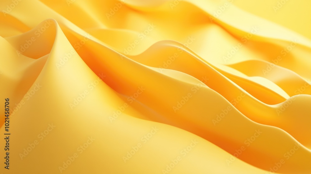 Aufkleber 3d rendering of a blank yellow orange abstract minimal backdrop suitable for advertising design cosm