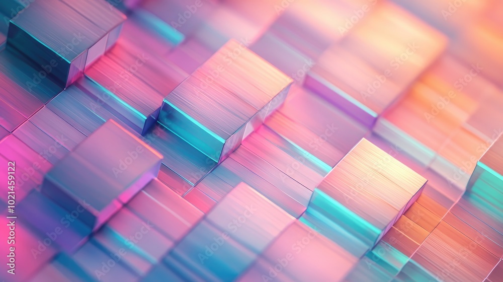 Aufkleber Abstract geometric texture featuring a trendy blurred background with a gradient pattern ideal for motion wallpapers fantasy illustrations or design projects