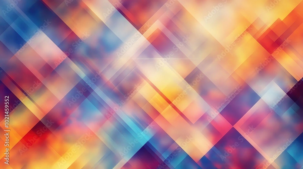 Poster Abstract geometric texture featuring a colorful blurred background with a gradient effect ideal for themes textiles templates or fashion design
