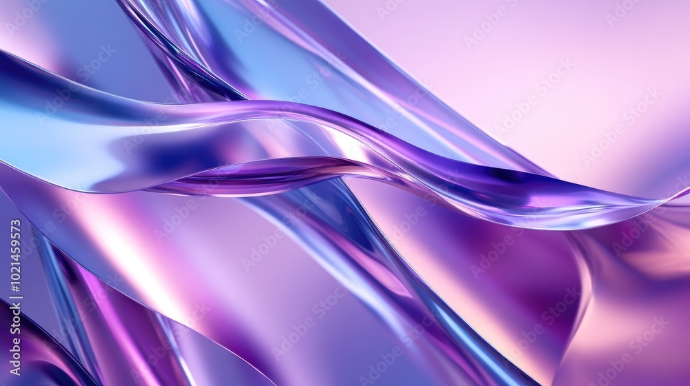 Poster 3d rendering of an abstract geometric background featuring purple and blue hues suitable for adverti