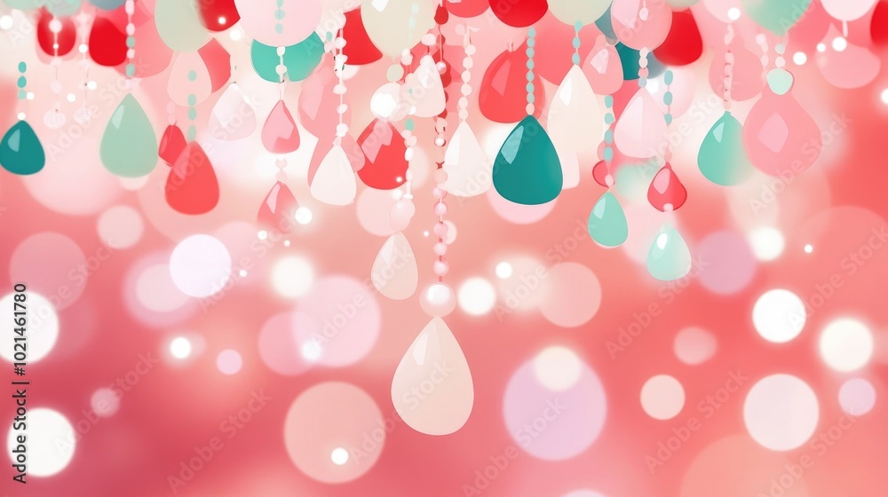 Poster bokeh effect created by crystal chandelier