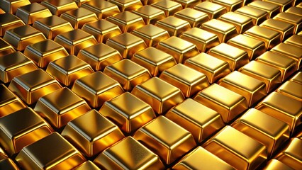 Obraz premium Luxurious gold bar wallpaper texture for elegant backgrounds and design projects in high resolution