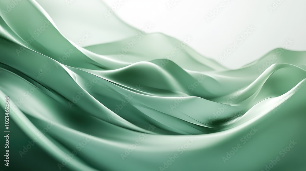 Poster abstract modern background featuring a unique green wave design