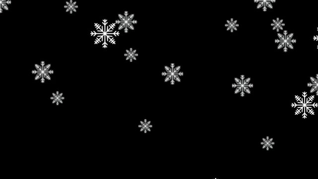 Snowflakes are falling. The atmosphere of winter holidays, background with snowflakes and snow