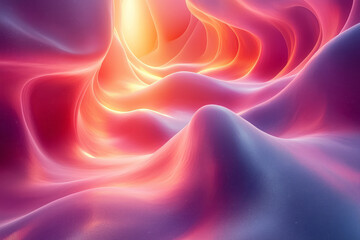 Obraz premium A futuristic abstract scene where colorful undulating lines curve and twist,