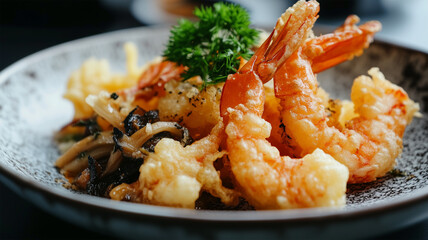 海老と野菜の天ぷら盛り合わせ