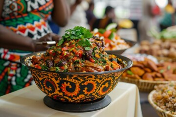 A cooking competition featuring traditional recipes from various African countries to celebrate African World Heritage Day
