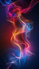 Obraz premium Abstract Colorful Flowing Lines Background