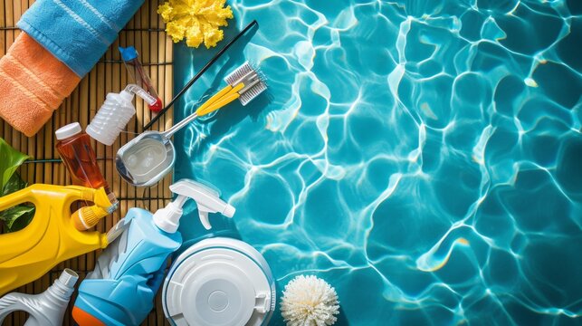 "Poolside Perfection: Essential Cleaning Products and Tools for Ultimate Swimming Pool Care"

Highlights the importance of proper maintenance and equipment for a pristine pool.
