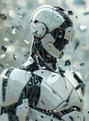 Fototapeta premium Futuristic Robot Design Illustration