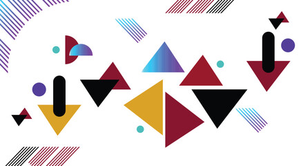 Abstract colorful  geometric  background with triangle shapes  pattern. Creative geometric with a variety of geometric pattern background for your design