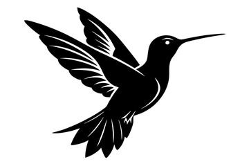 hummingbird silhouette vector illustration