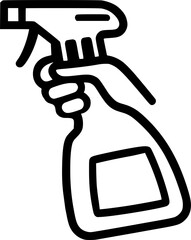 Cleaning with rag line icon. linear style sign for mobile concept and sign, symbol, vector, art