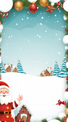 Christmas illustration with fir tree and snow for holiday decoration,Generated By Ai