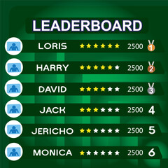 Obraz premium green game leaderboard with abstract background vector