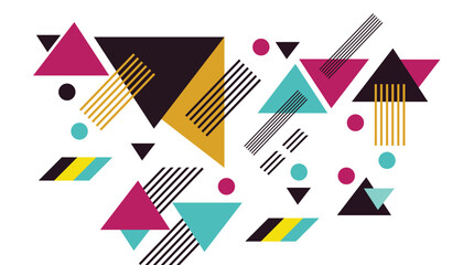 Triangle shapes element on white background