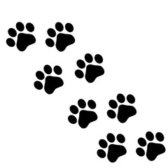 Cat or dog footprints, dog paw, cat paw