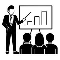 business people in a presentation