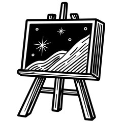 easel with canvas