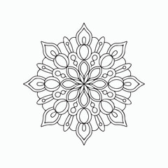 simple mandala coloring page, pattern mandala, geometric mandala vector design
