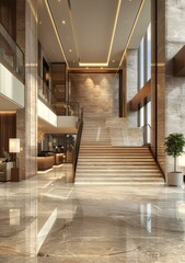 Obraz premium Modern Luxury Hotel Lobby Interior Design